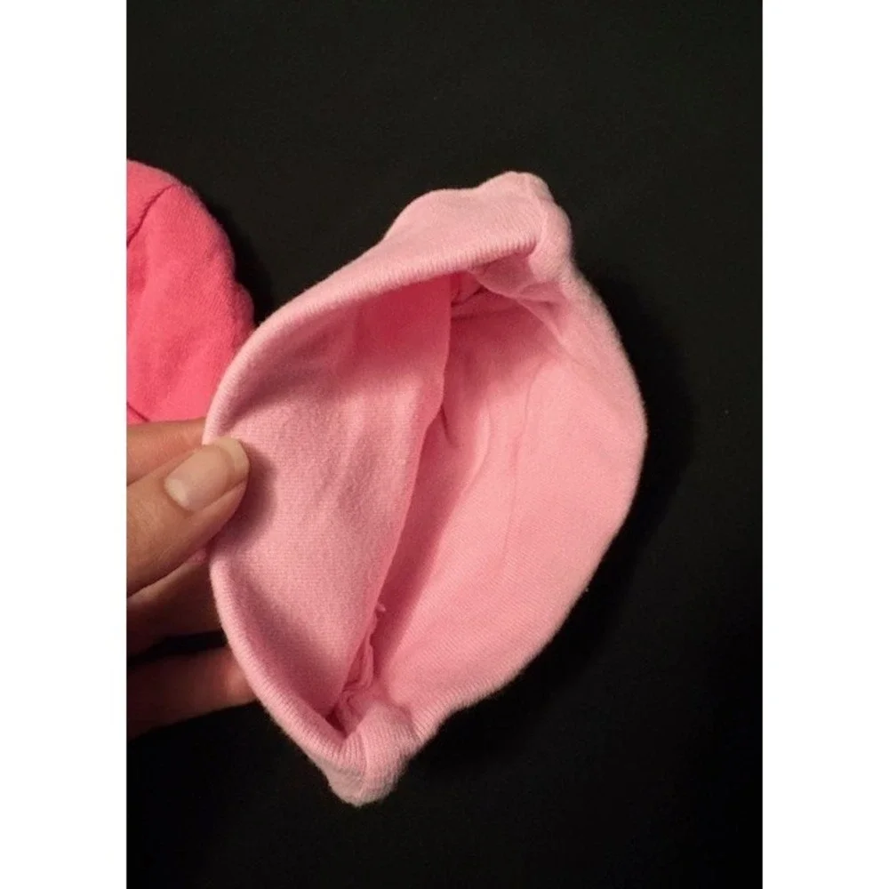 Set of 6 baby caps and 2 sets of hand covers / baby mittens